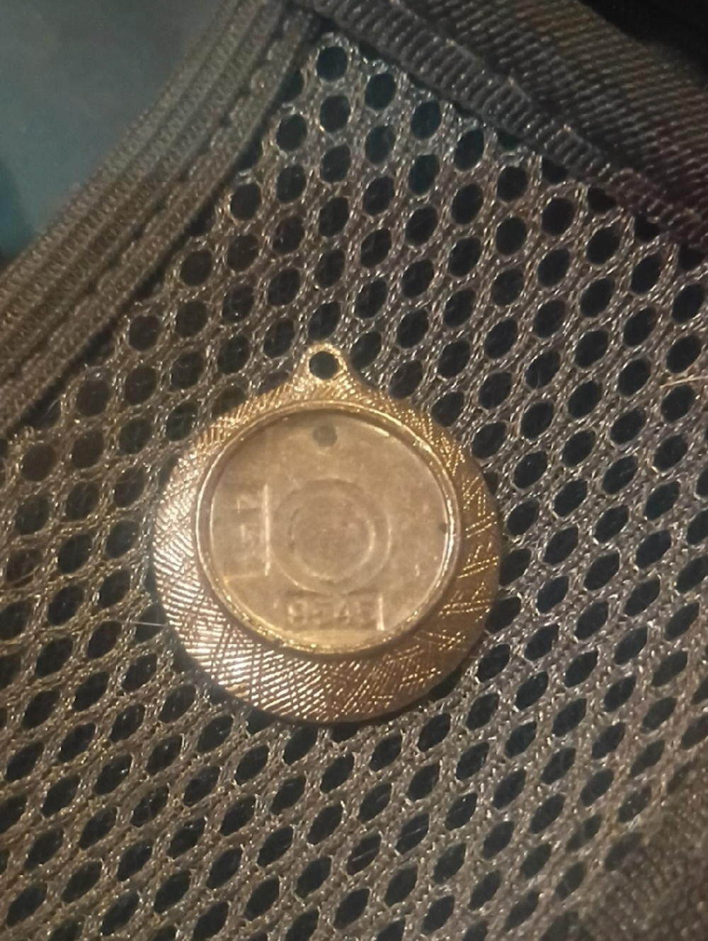 Gold-Tone Round Coin Pendant